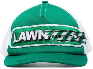Off-White Green Lawn Girl Cotton Baseball Cap