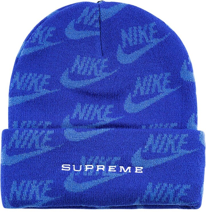 Supreme x Nike jacquard logos beanie - ShopStyle Hats