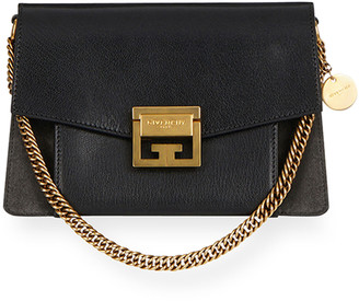 Givenchy GV3 Small Pebbled Leather Crossbody Bag