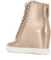 Thumbnail for your product : Casadei chain-trimmed wedge sneakers