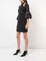 Thumbnail for your product : Self-Portrait lace detail fitted dress