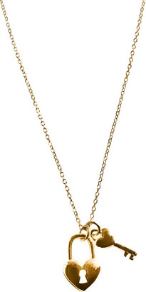 Heart Lock & Key Necklace, 14k Gold - Society Telluride