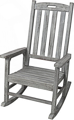 Alcott Hill Oversized Porch Rocker Chair With Wide Seat And High Back, Rocking Chair
