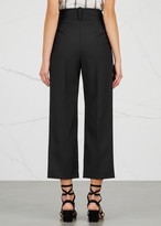 Thumbnail for your product : Lanvin Black Cropped Wide-leg Trousers