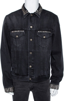 Gucci Grey Blind For Love Rock Studded Denim Jacket XXL - ShopStyle