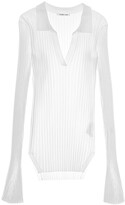 Thumbnail for your product : Helmut Lang Ribbed Bell-Sleeve Polo