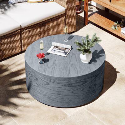 Dovecove 28''Outdoor Round Magnesium Oxide Coffee Table