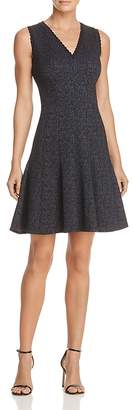 Rebecca Taylor Rose Jacquard Fit-and-Flare Dress