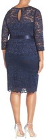 Thumbnail for your product : Marina Tiered Stretch Lace Sheath Dress (Plus Size)
