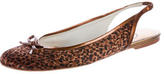 Thumbnail for your product : Delman Leopard Slingback Flats