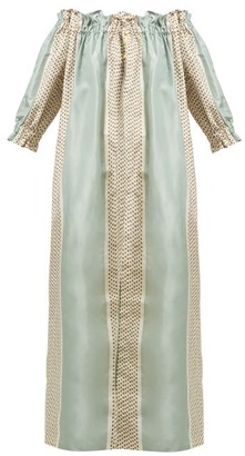 Marta Ferri - Silk-taffeta Dress And Cotton Trousers Set - Multi