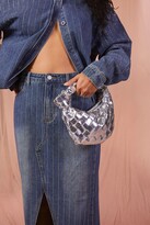 Thumbnail for your product : boohoo Metallic Knot Woven Grab Bag