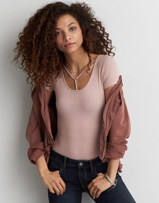 American Eagle Outfitters AE Soft & Sexy Y-Strap Bodysuit