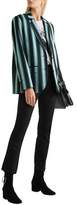 Thumbnail for your product : Topshop Beale Striped Satin-Twill Blazer