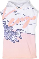 Thumbnail for your product : Kenzo Kids Sleeveless Tiger-Print Hooded Dress