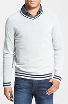 Thumbnail for your product : Haspel 'Aubry' Tipped Cashmere V-Neck Sweater