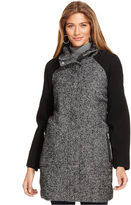 Thumbnail for your product : Style&Co. Mixed-Media Tweed Coat