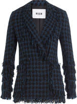 Thumbnail for your product : MSGM Printed Blazer with Cotton and Linen