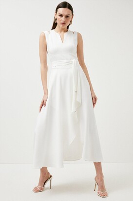 Karen Millen Compact Stretch Viscose Waterfall Dress