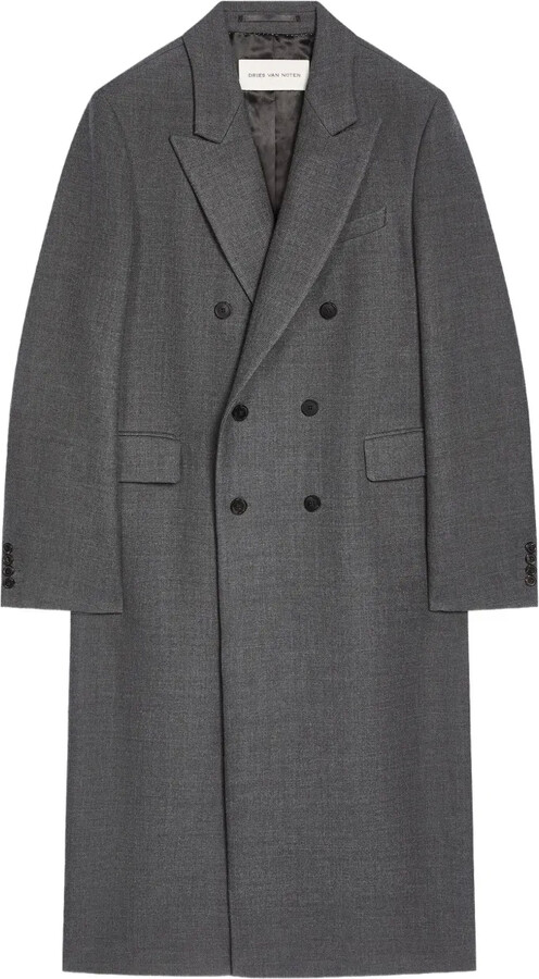 Dries Van Noten Double-Breasted Wool Coat