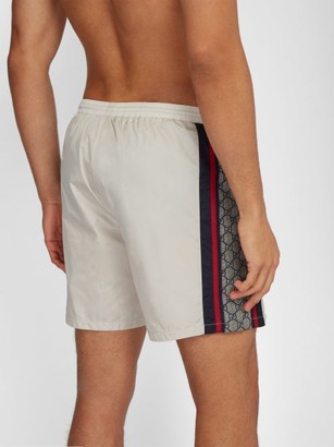 Gucci GG Print Nylon Swim Shorts - White Multi