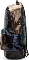Thumbnail for your product : Kris Van Assche Krisvanassche SSENSE Exclusive Blue Metallic Leather Backpack