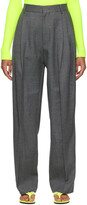 Thumbnail for your product : we11done Grey Wool Pin Tucked Trouser