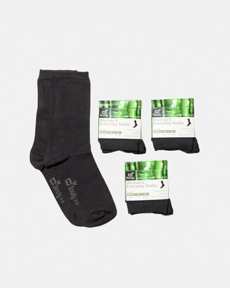 Boody - Women's Black Socks - Boody 4-Pack Women's Everyday Socks Women - Size One Size, 9-12 at The Iconic