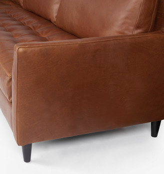 Rejuvenation Hastings Studio Sectional Leather Sofa - Left Chaise
