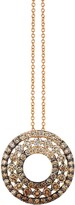 Thumbnail for your product : LeVian 14K Strawberry Gold® & Chocolate Ombré Diamonds® Round Pendant Necklace
