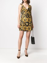 Thumbnail for your product : Versace Barocco Signature print asymmetric dress