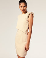 Thumbnail for your product : Aqua Enlil Open Back Dress With Shoulder Pads