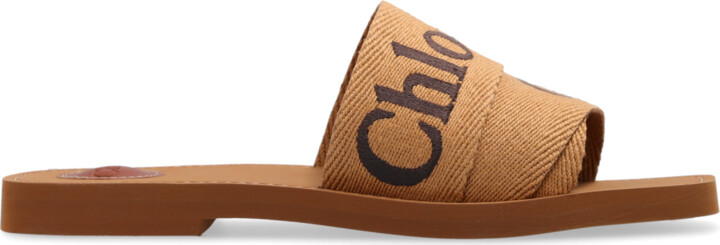Grove Brown Chloe Woody Slides Woody Chloe Pool Slides Chloé Woody