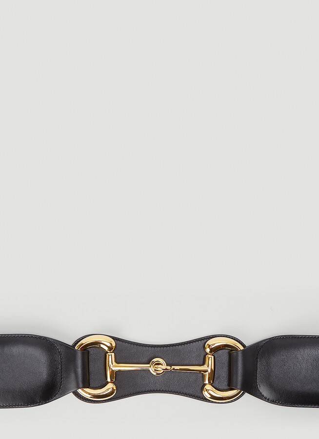 Gucci 1955 Horsebit Wide Belt Woman Belts Black 70 ShopStyle