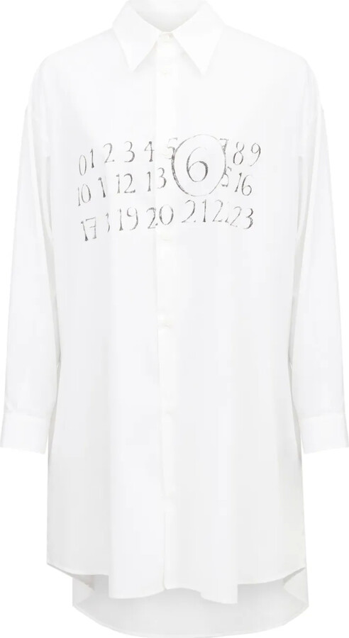 MM6 MAISON MARGIELA Signature Numbers Motif Shirt Dress