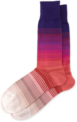 Paul Smith Graduated Striped Socks, Purple