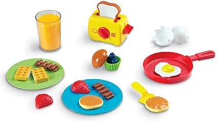 Learning Resources Pretend & Play Rise & Shine Breakfast, Play Food, Easter Gifts for Toddlers, 21 Pieces, Ages 3+
