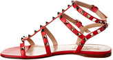 Thumbnail for your product : Valentino Rockstud Caged Leather Ankle Strap Sandal
