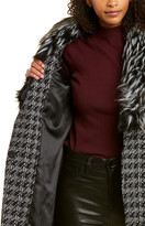 Thumbnail for your product : Via Spiga Novelty Long Wool-Blend Coat