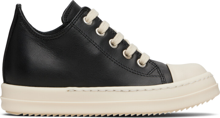 Rick Owens Kids Black Hollywood Low Sneakers