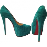 Thumbnail for your product : Christian Louboutin Turquoise Python Daffodile 39 Pumps
