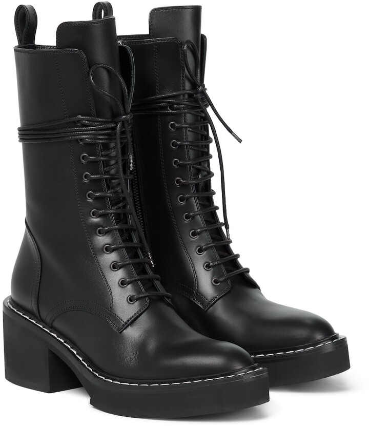 combat boots with heel