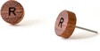 Etsy Mahogany Wood Earrings, Monogram Stud Earring, Initial Earrings