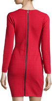 Thumbnail for your product : Betsey Johnson Ponte Long-Sleeve Dress, Red