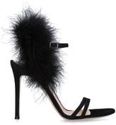 Thumbnail for your product : Gianvito Rossi Feather Thais Sandals 105