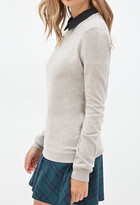 Thumbnail for your product : Forever 21 Zippered Crew Neck Sweater