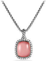 Thumbnail for your product : David Yurman Noblesse Pendant with Rose Quartz and Diamonds on Chain