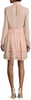 Thumbnail for your product : Nicholas Fine-Pleat Silk Long-Sleeve Dress