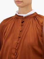 Thumbnail for your product : ÀCHEVAL PAMPA Gloria Silk-blend Satin Blouse - Brown