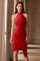 lipsy halter neck asymmetric bodycon dress